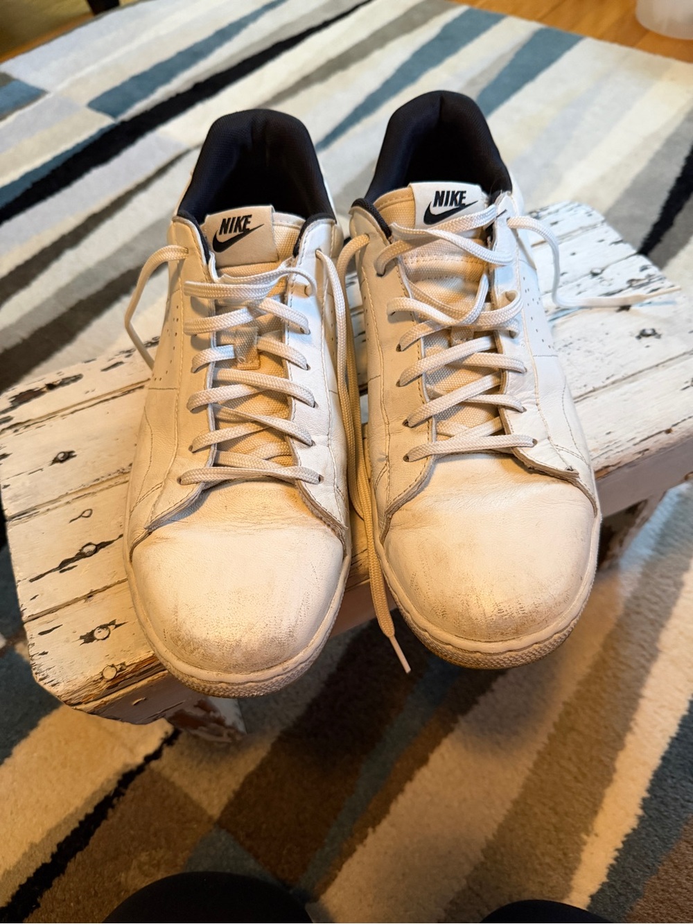 NIKE Leather Tennis Sneaker - Picture 3 of 12